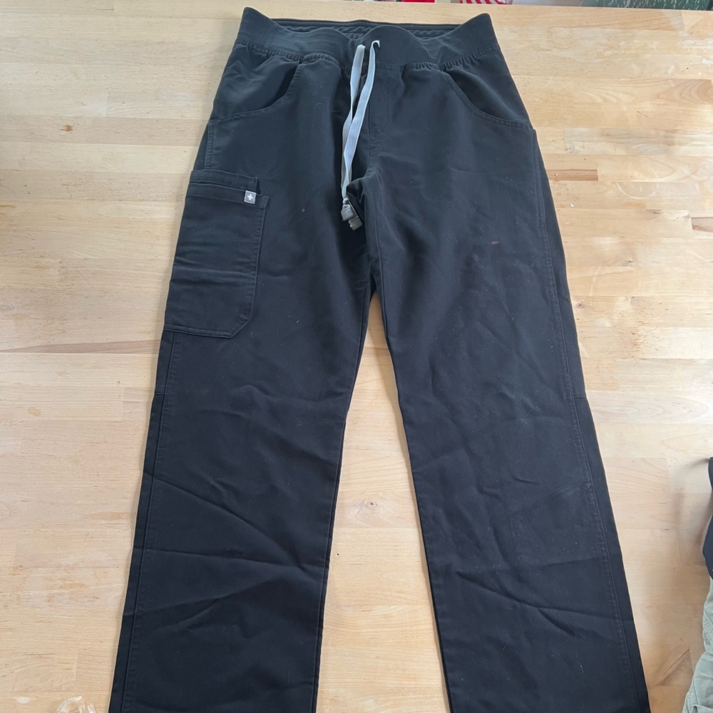 Figs Tall Black ‘Kade Cargo’ Scrubs